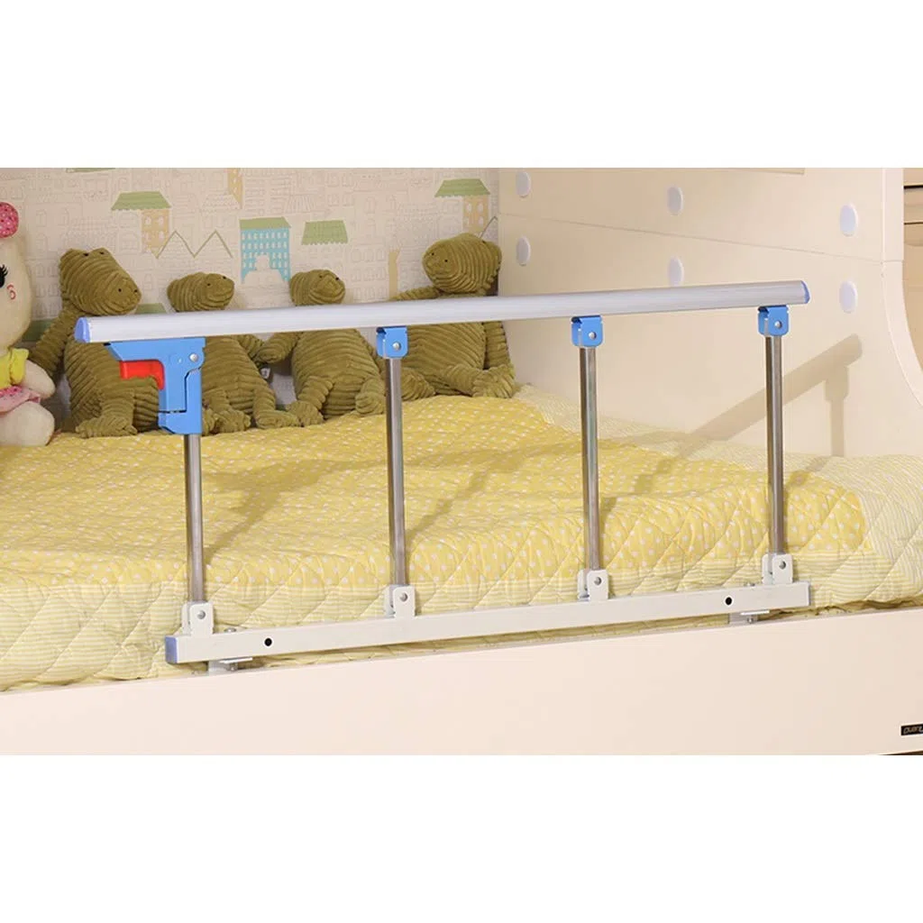 Barrière de lit Pliable, Protection latérale de sécurité pour Personnes âgées, poignée d'assistance, barrière de lit pour handicapés, Barre de Protection en métal et Acier inoxydab