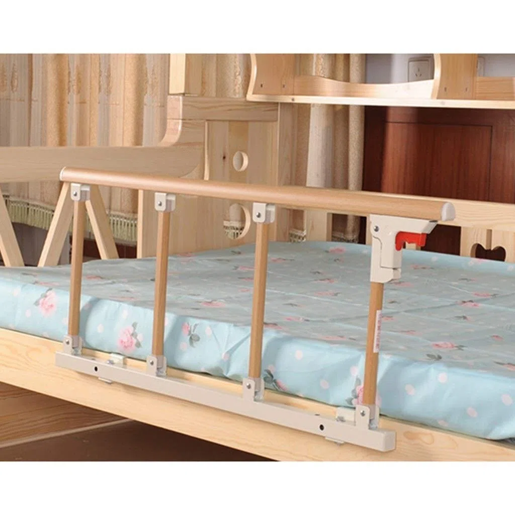 Barrière de lit Pliable, barrière de sécurité latérale pour Personnes âgées, poignée d'assistance, barrière de lit, Barre de Protection en Alliage d'aluminium pour hôpital (Couleur