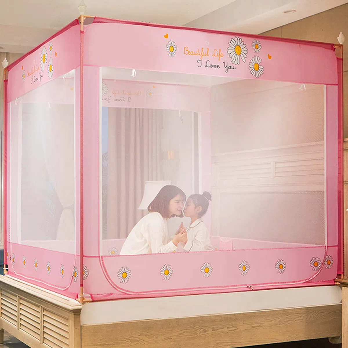 Moustiquaire pour lit, grande tente anti-moustiques avec 3 portes, autoportante, installation facile pour les voyages en plein air, convient aux enfants et aux adultes, 1200 x 220 cm